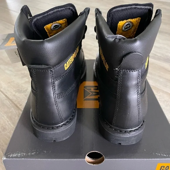 CAT Caterpillar colorado - Men's leather Boots winter boots black - Picture 4 of 12